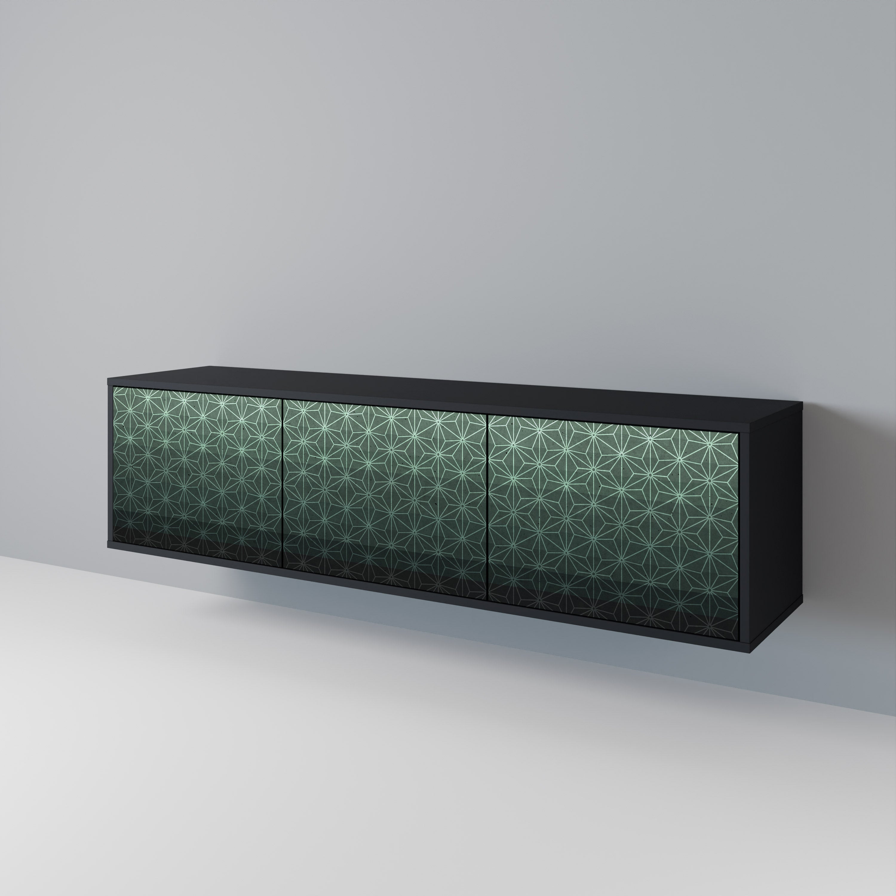 ORNAMENTAL GLIMMER TV-bänk med 3 dörrar