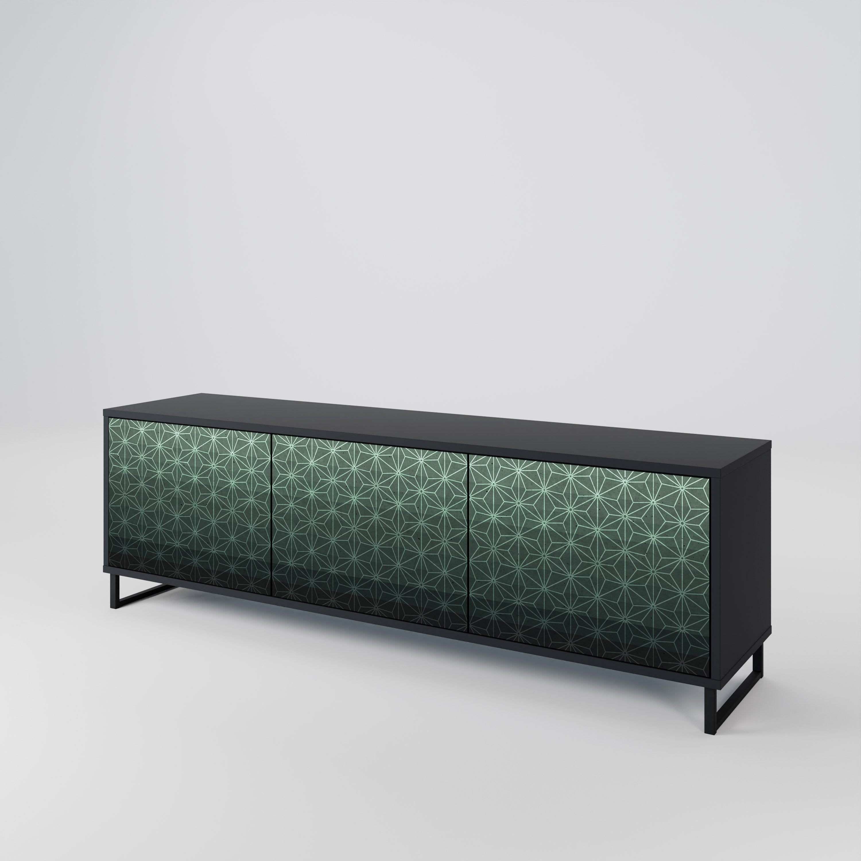 ORNAMENTAL GLIMMER TV-bänk med 3 dörrar