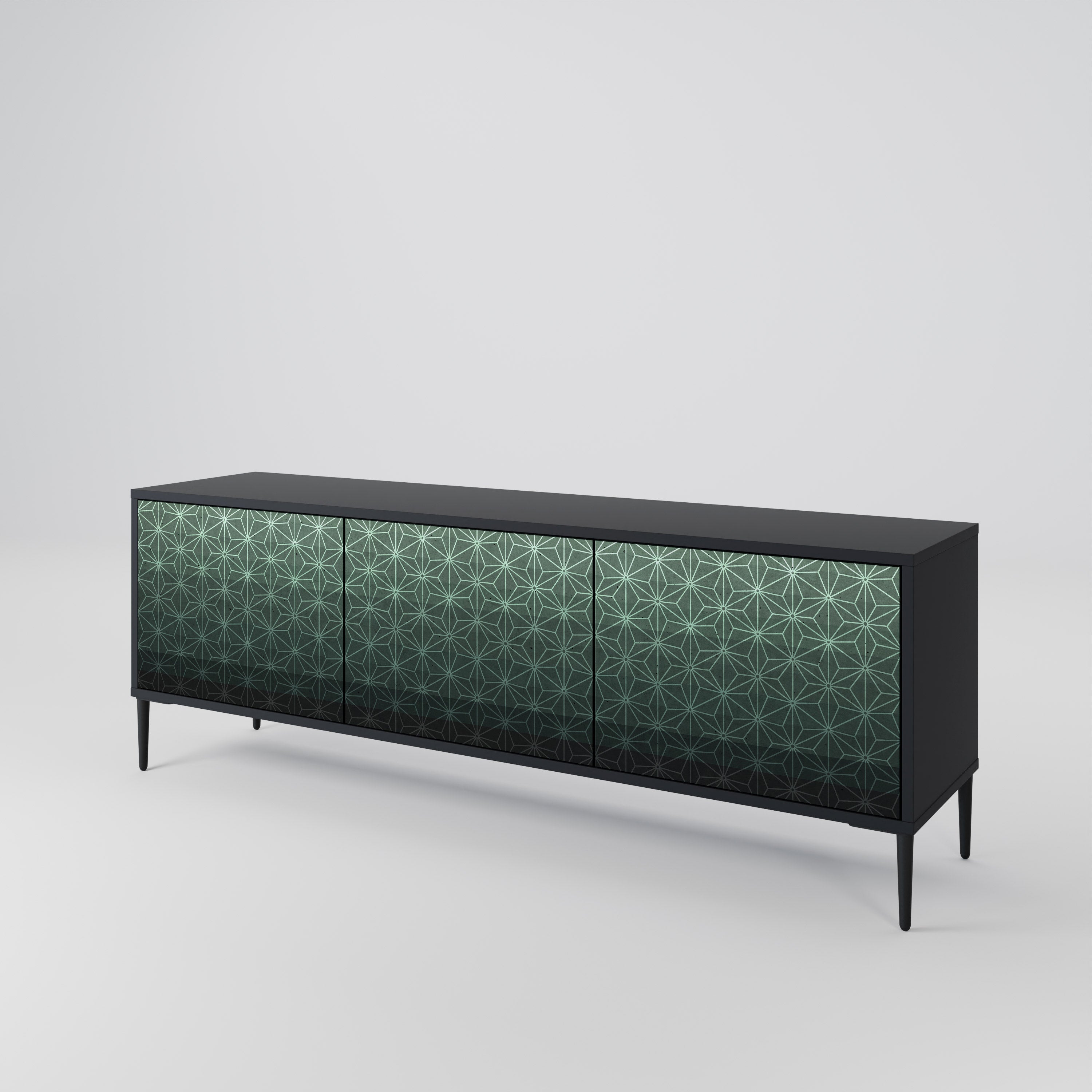 ORNAMENTAL GLIMMER TV-bänk med 3 dörrar