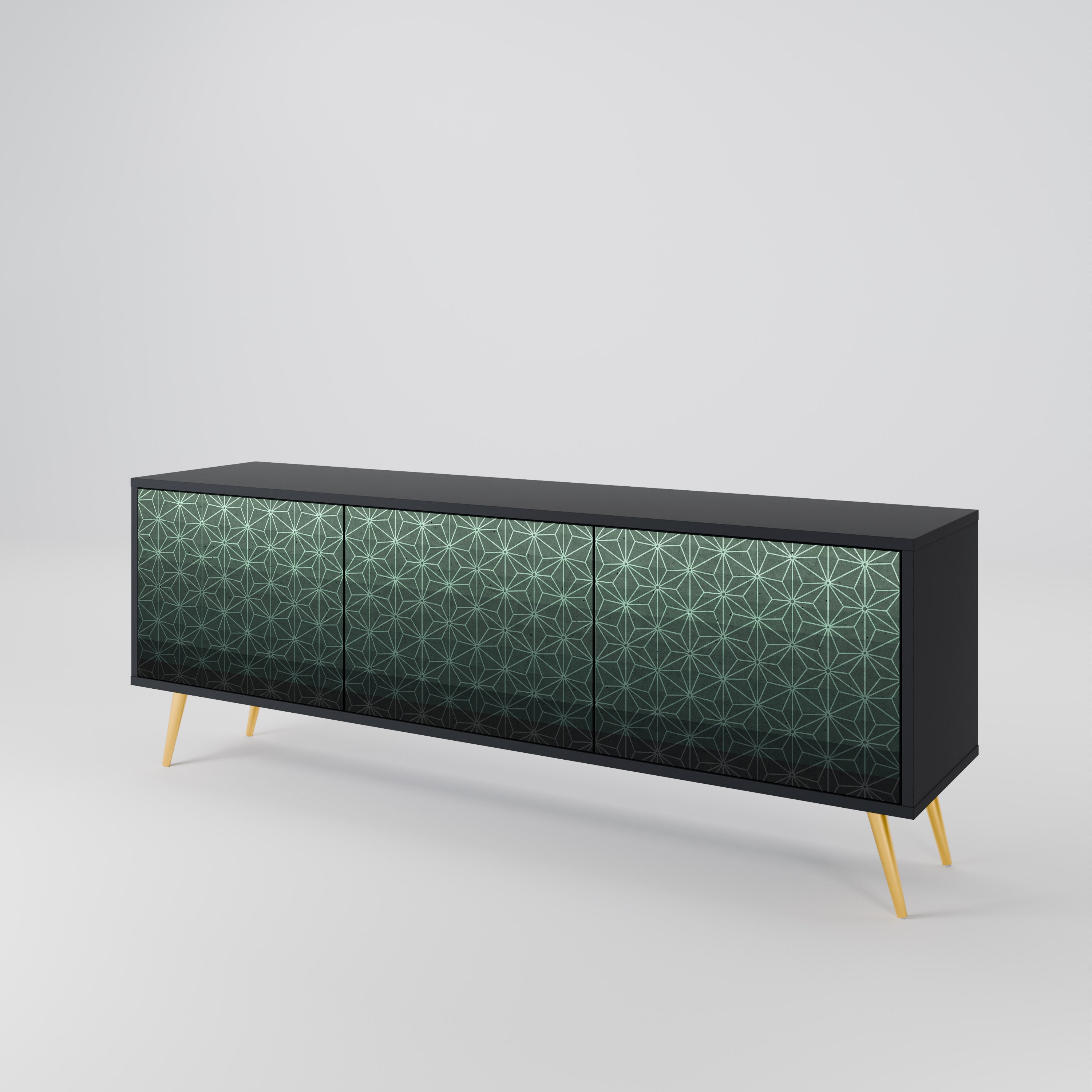 ORNAMENTAL GLIMMER TV-bänk med 3 dörrar