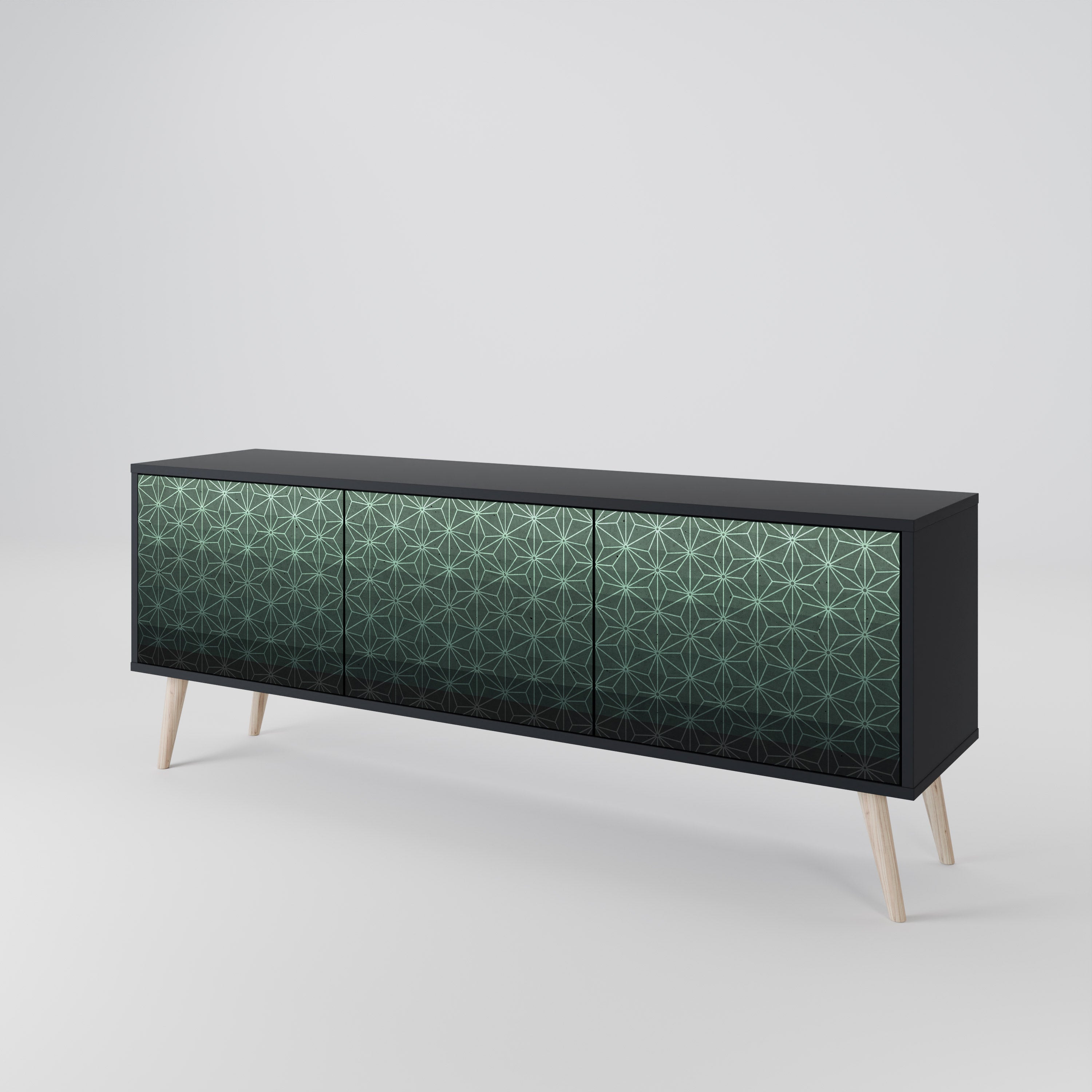 ORNAMENTAL GLIMMER TV-bänk med 3 dörrar