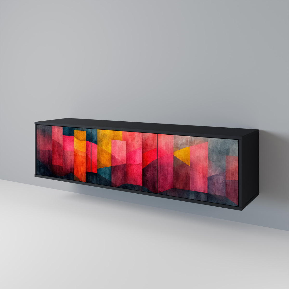 COLORFUL SOUNDS TV-bänk med 3 dörrar