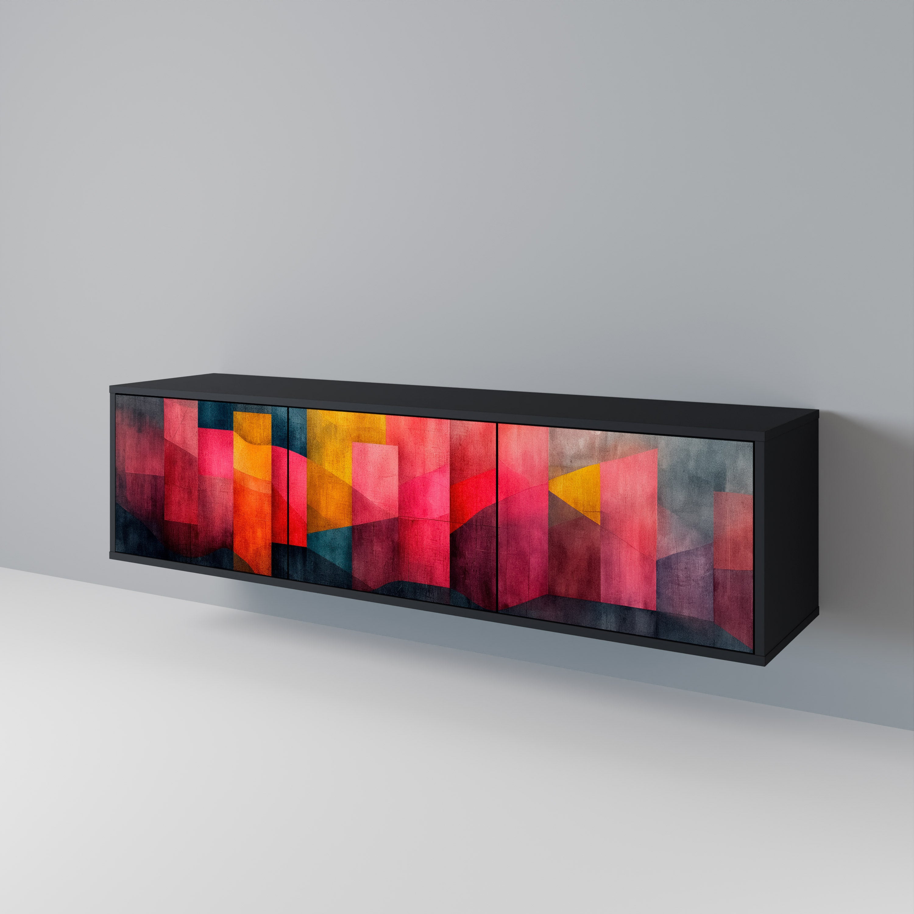 COLORFUL SOUNDS TV-bänk med 3 dörrar