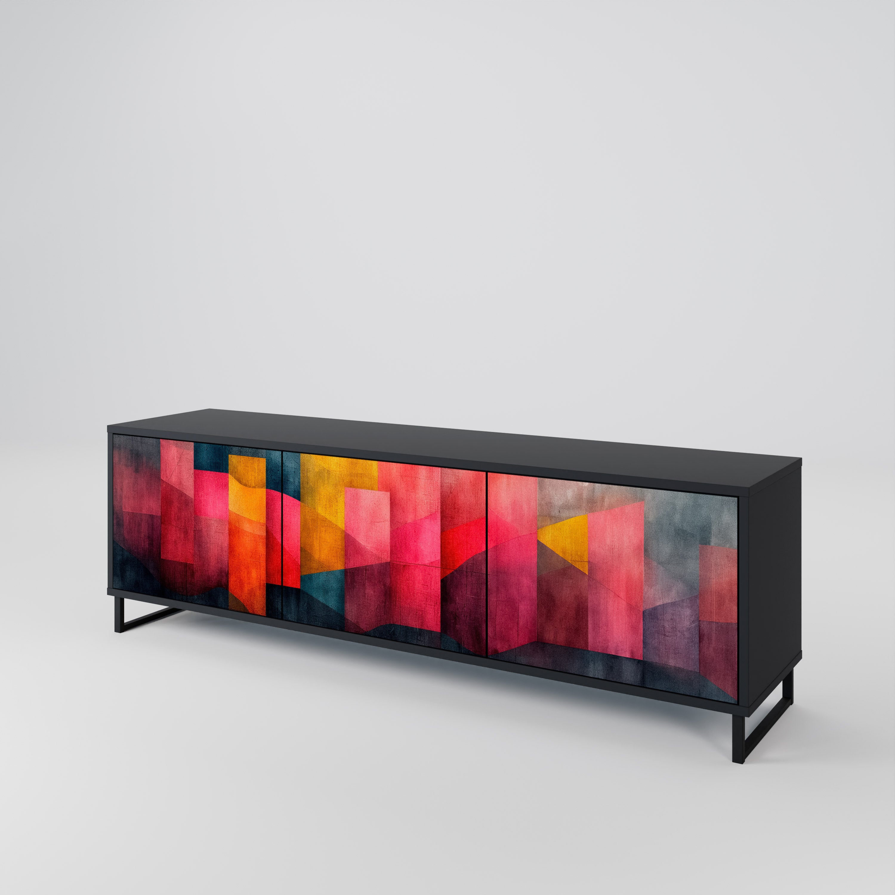 COLORFUL SOUNDS TV-bänk med 3 dörrar