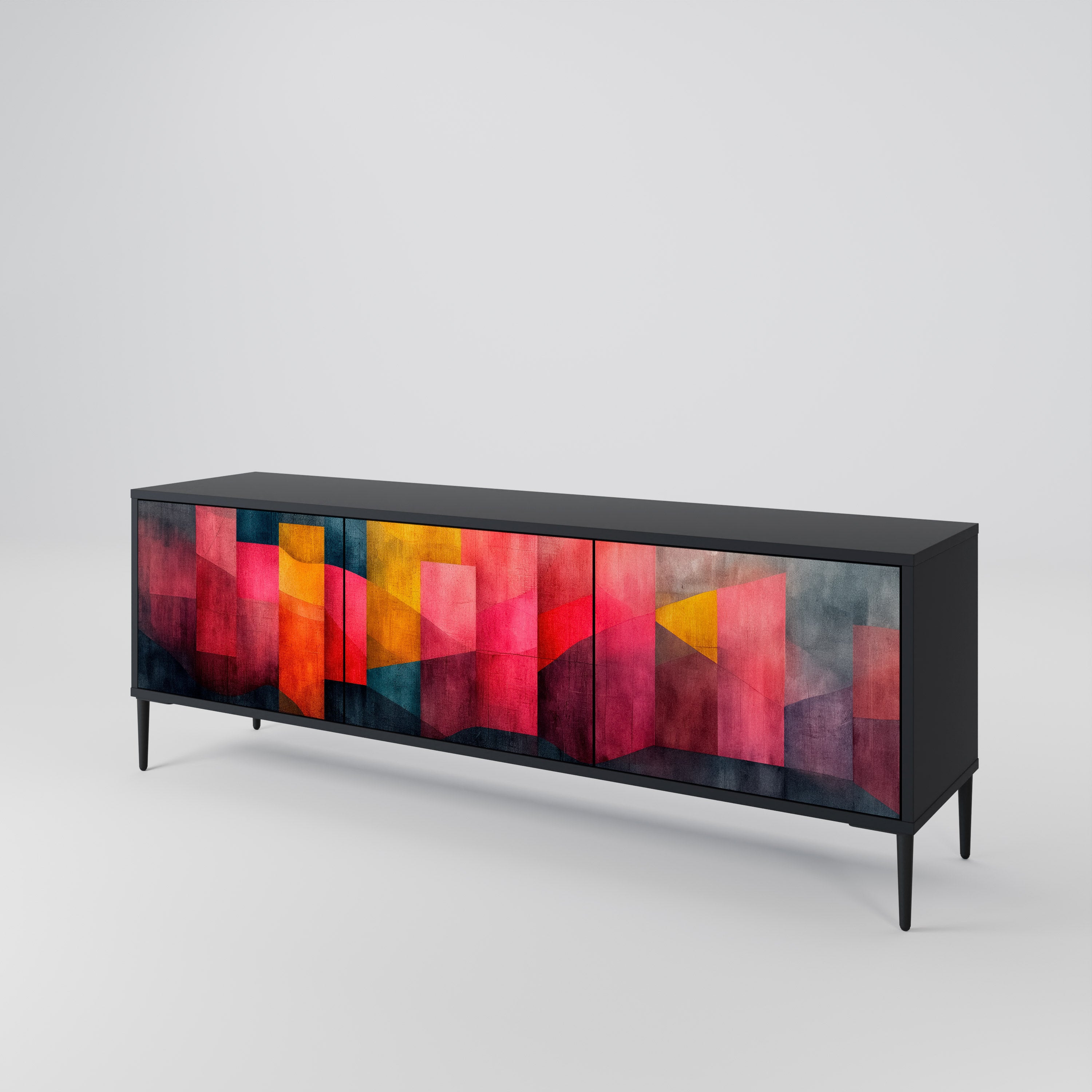 COLORFUL SOUNDS TV-bänk med 3 dörrar