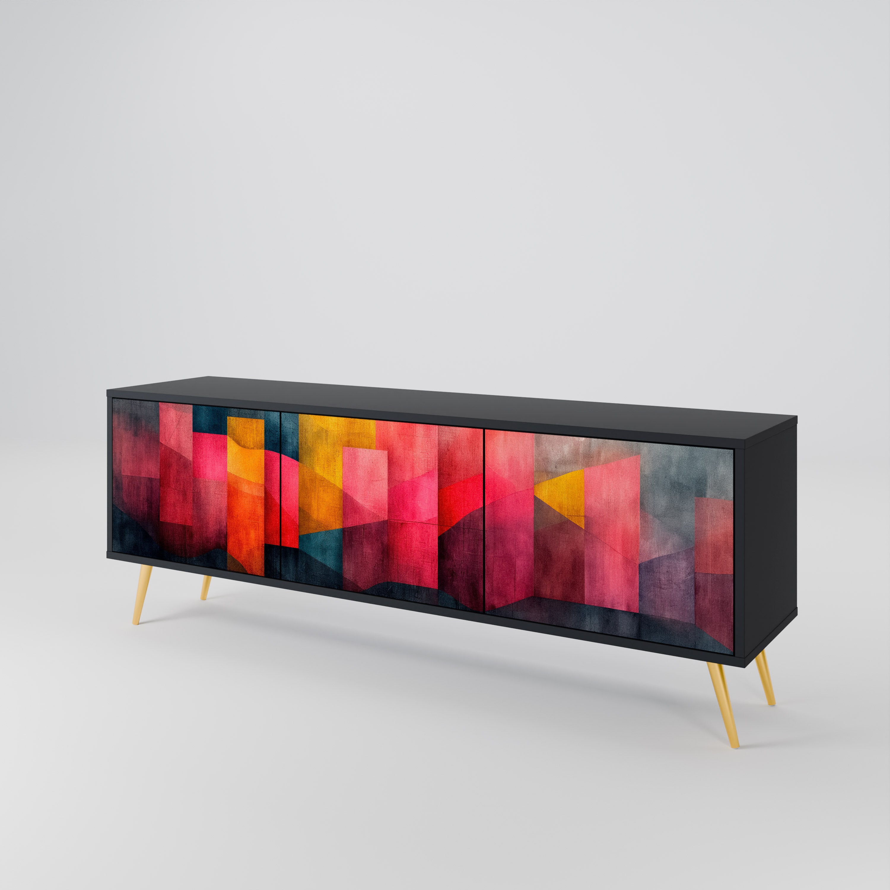 COLORFUL SOUNDS TV-bänk med 3 dörrar