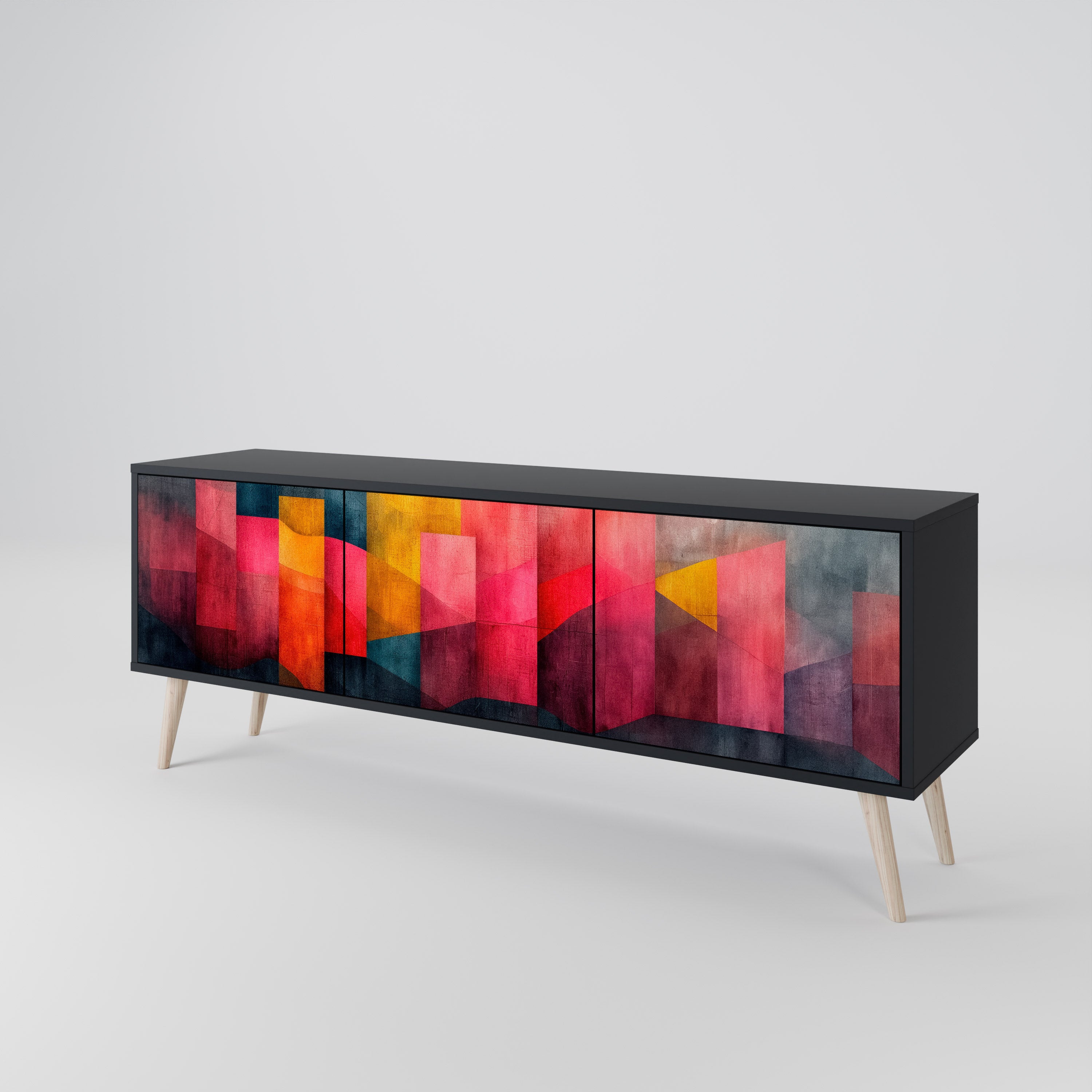 COLORFUL SOUNDS TV-bänk med 3 dörrar