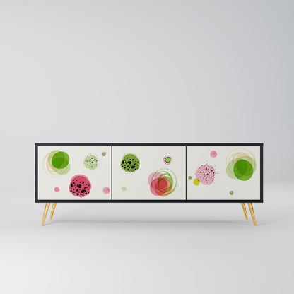 COLORFUL COSMOS TV-bänk med 3 dörrar i svart finish