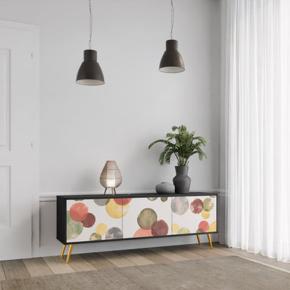 FLEENING HAPPINESS TV-bänk med 3 dörrar i svart finish