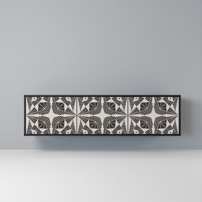 MONOCHROME NEXUS TV-bänk med 3 dörrar i svart finish