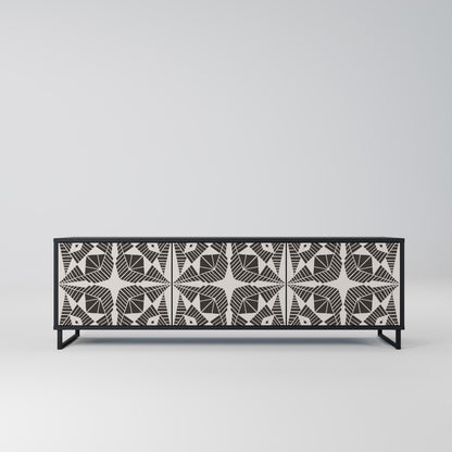 MONOCHROME NEXUS TV-bänk med 3 dörrar i svart finish
