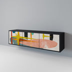 INTERSTELLAR VIBES 3-Door TV Stand in Black Finish