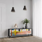 INTERSTELLAR VIBES 3-Door TV Stand in Black Finish