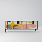 INTERSTELLAR VIBES 3-Door TV Stand in Black Finish