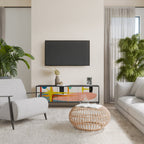 INTERSTELLAR VIBES 3-Door TV Stand in Black Finish