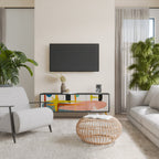 INTERSTELLAR VIBES 3-Door TV Stand in Black Finish