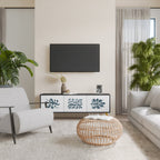 WONDERLAND VEGETATION 3-Door TV Stand in Black Finish