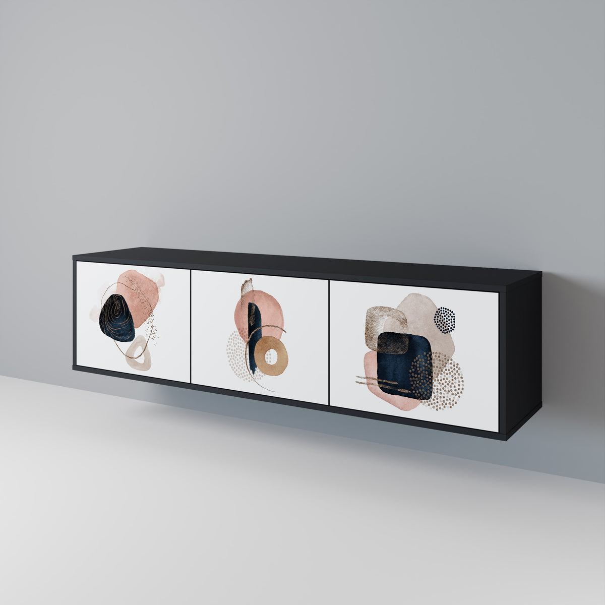 COLORFUL SHAPES TV-bänk med 3 dörrar