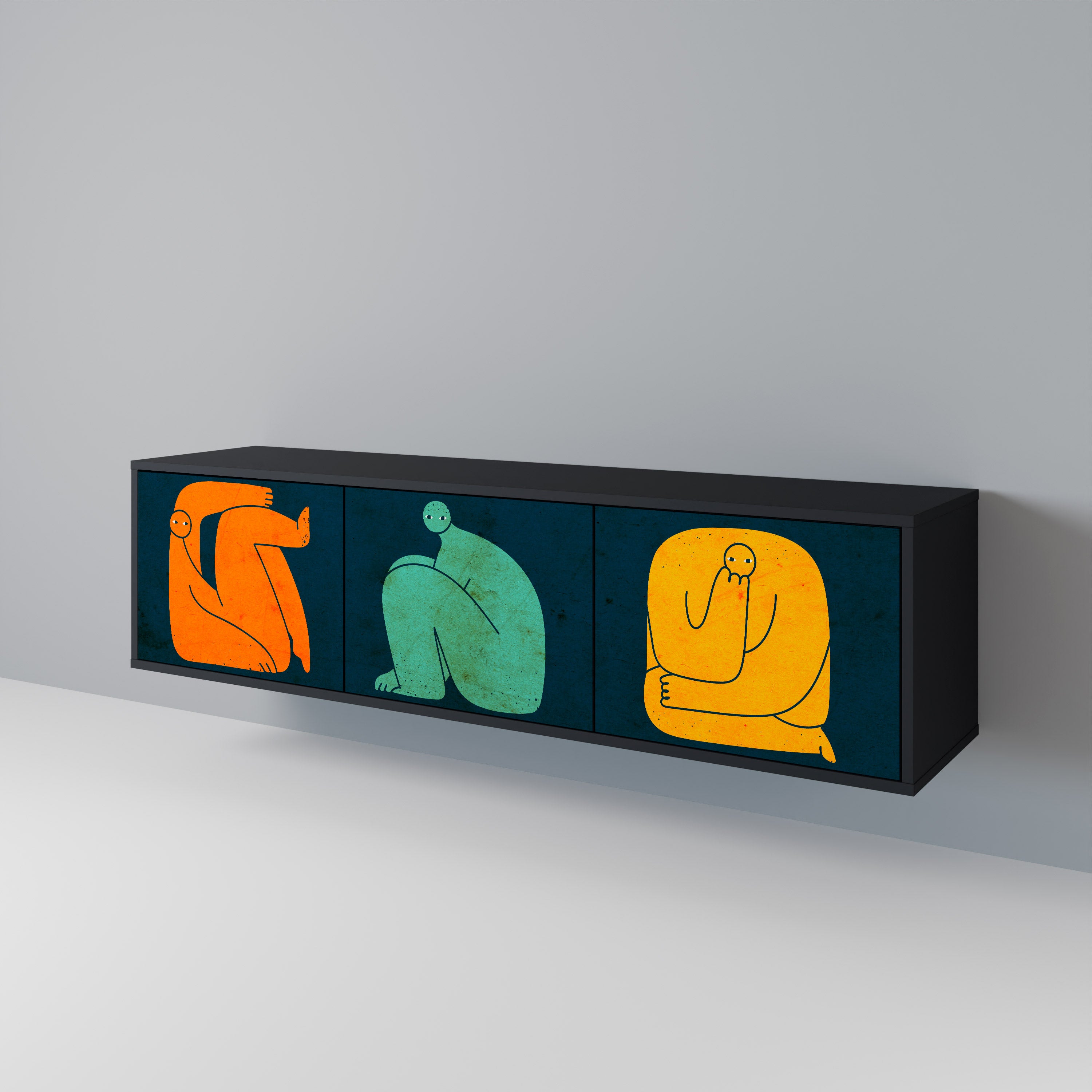 TOGETHER BUT SEPARATELY 3-Door TV Cabinet