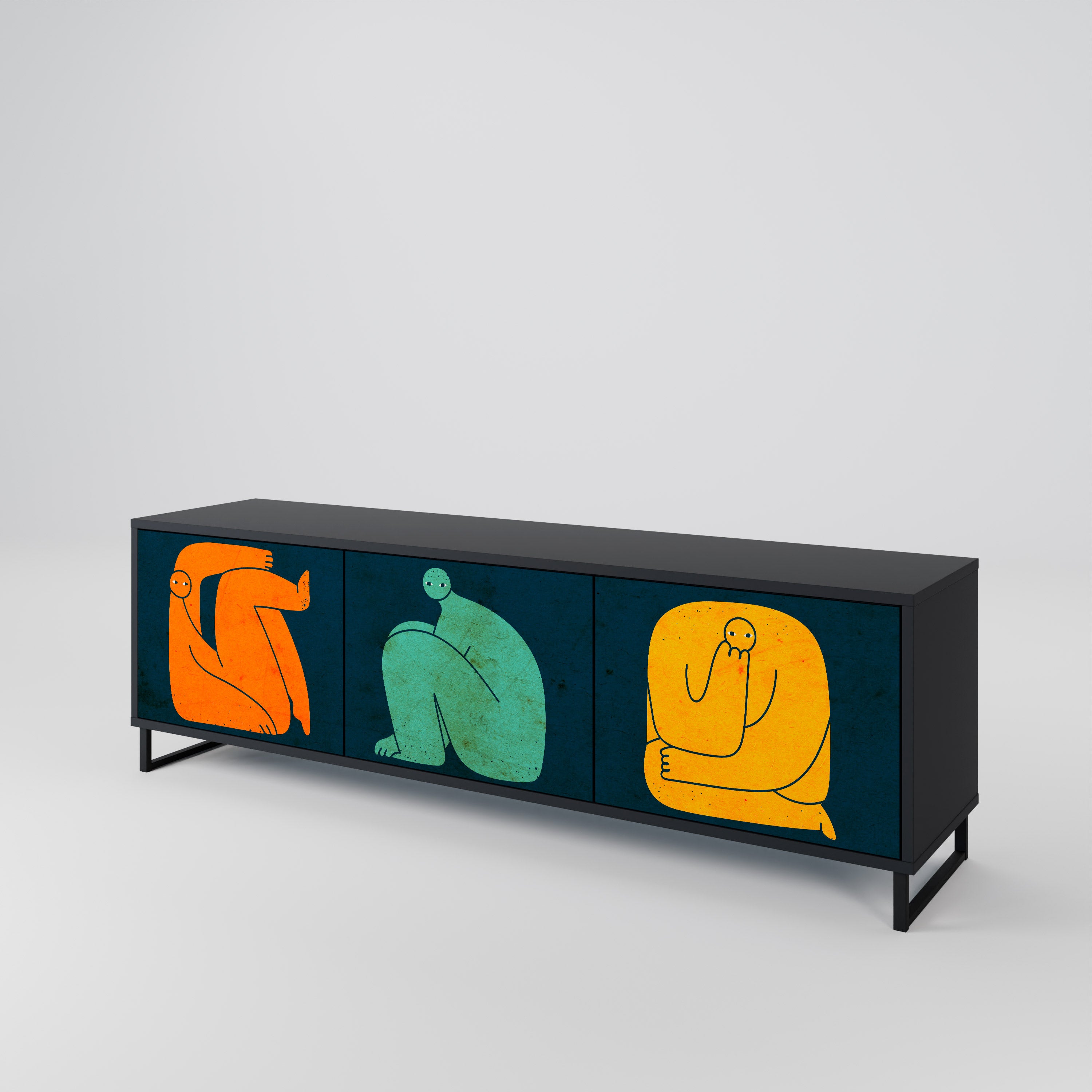 TOGETHER BUT SEPARATELY 3-Door TV Cabinet