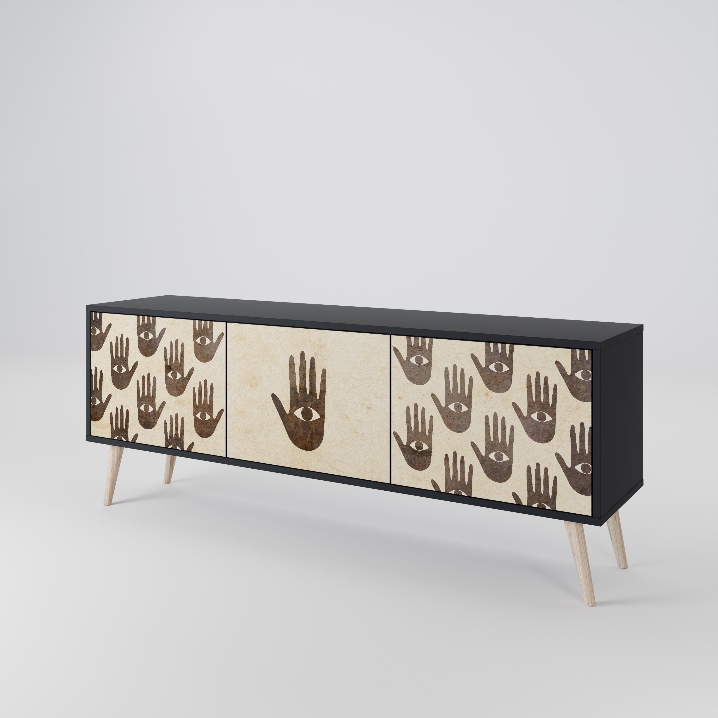 SEE MORE 3-Door TV Cabinet