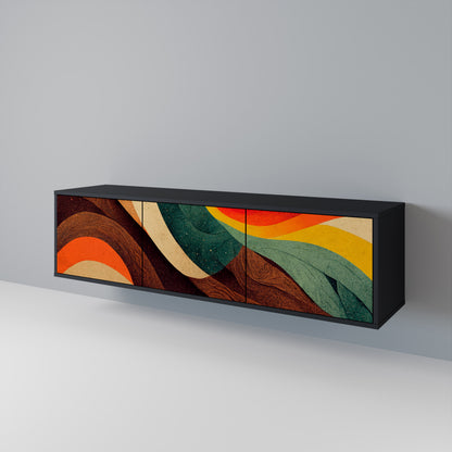 COLORFUL STRANDS TV-bänk med 3 dörrar