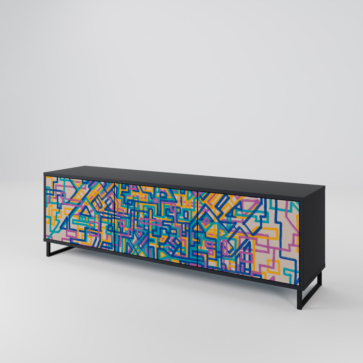 MEMORIES MAP TV-bänk med 3 dörrar
