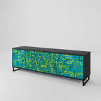 NOSTALGIC MEMORIES TV-bänk med 3 dörrar i svart finish