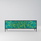 NOSTALGIC MEMORIES TV-bänk med 3 dörrar i svart finish