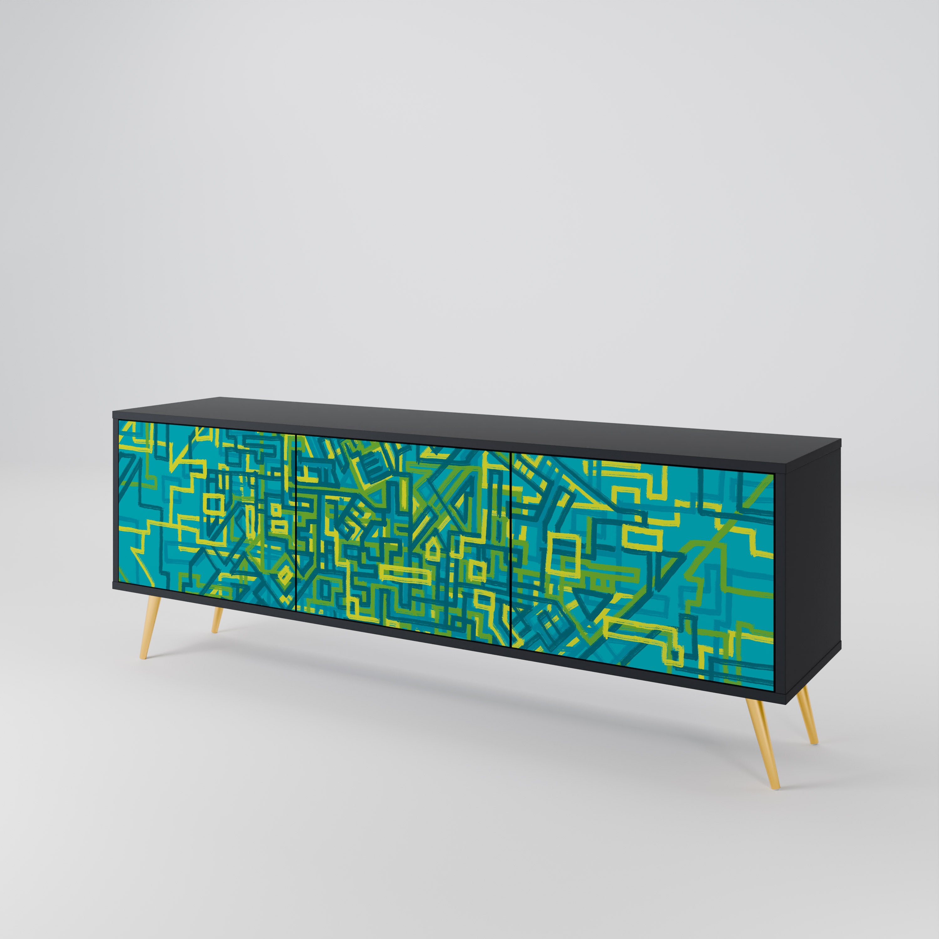 NOSTALGIC MEMORIES 3-Door TV Cabinet