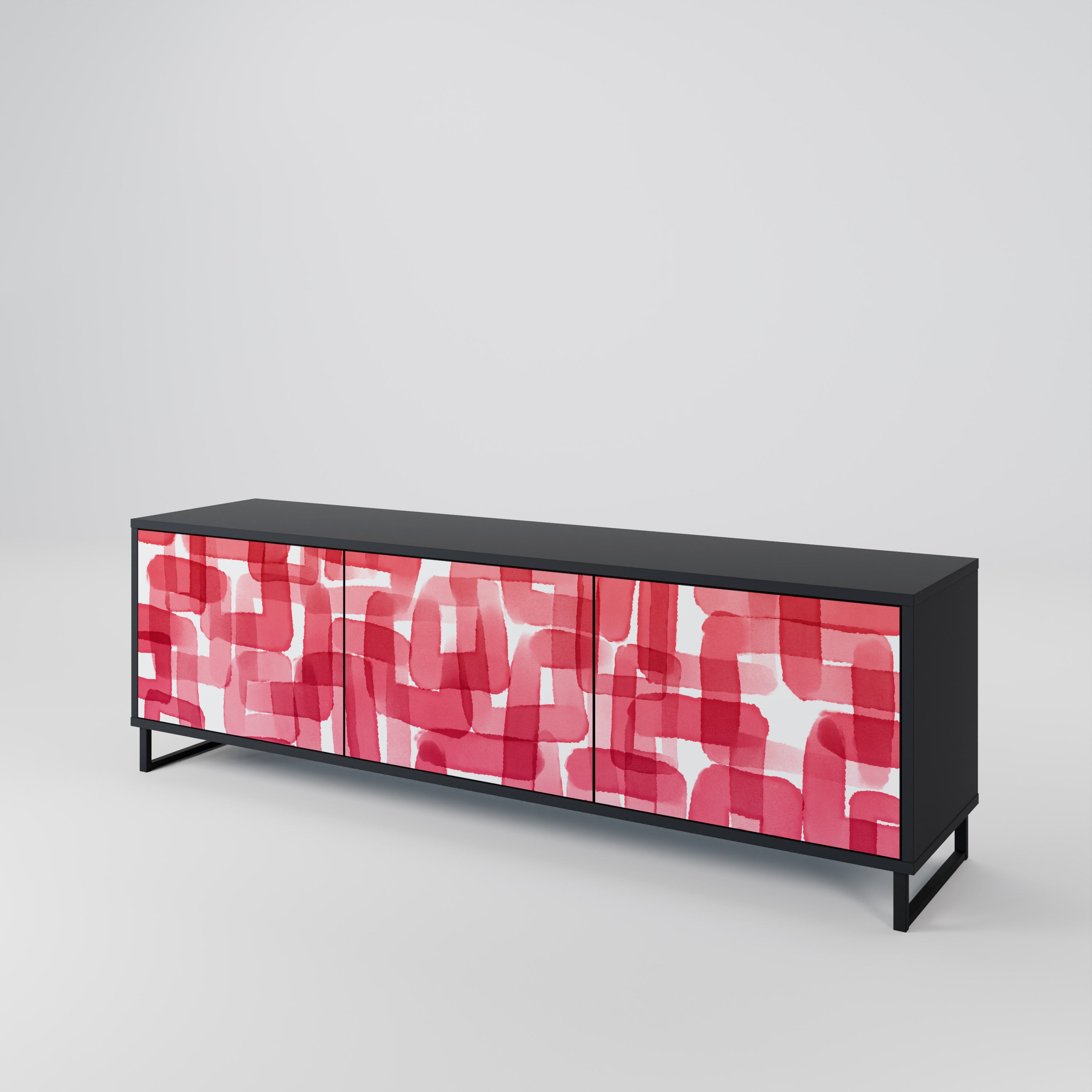 KALEIDOSCOPIC CUBISM 3-Door TV Cabinet