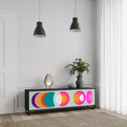 SYMPHONY OF COLOURS 3-dörrars TV-bänk i svart finish