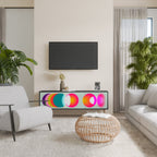 SYMPHONY OF COLOURS 3-dörrars TV-bänk i svart finish