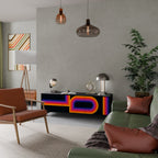 BLINDED BY THE LIGHTS 3-dörrars TV-bänk i svart finish