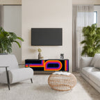 BLINDED BY THE LIGHTS 3-dörrars TV-bänk i svart finish