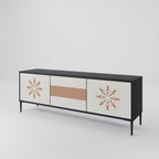 DAILY HARMONY 3-dörrars TV-bänk i svart finish