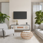 DAILY HARMONY 3-dörrars TV-bänk i svart finish