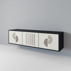 HARMONY ESSENCE 3-dörrars TV-bänk i svart finish