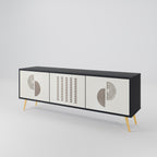 HARMONY ESSENCE 3-dörrars TV-bänk i svart finish