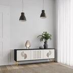 HARMONY ESSENCE 3-dörrars TV-bänk i svart finish