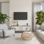 HARMONY ESSENCE 3-dörrars TV-bänk i svart finish