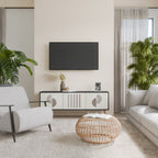 HARMONY ESSENCE 3-dörrars TV-bänk i svart finish