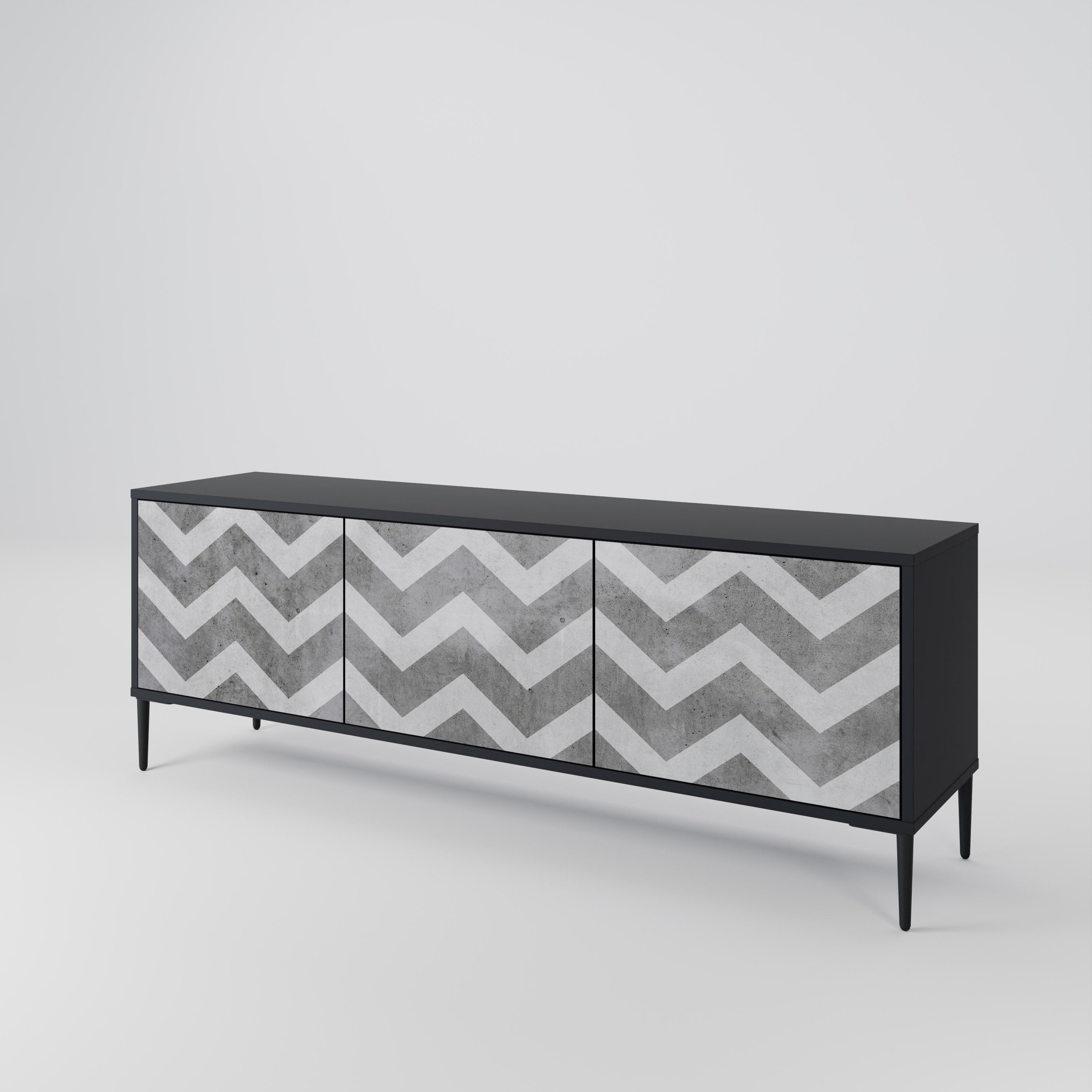 TOUGH ZIG ZAG 3-Door TV Cabinet