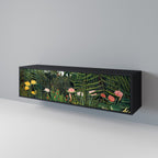 VIRGIN FOREST MED SUNSET 3-dörrars TV-bänk i svart finish