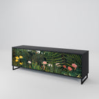 VIRGIN FOREST MED SUNSET 3-dörrars TV-bänk i svart finish