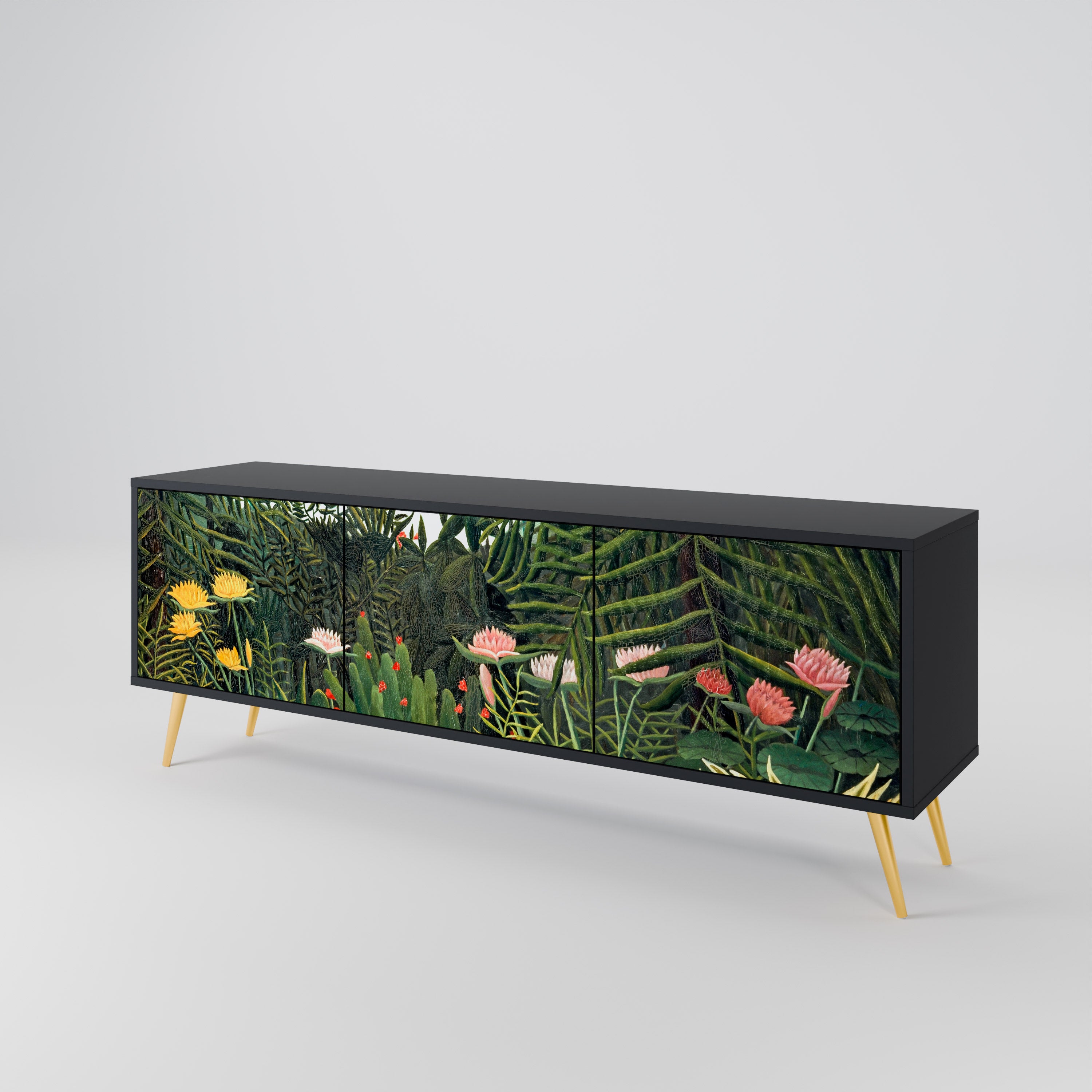 VIRGIN FOREST WITH SUNSET 3-Door TV Cabinet