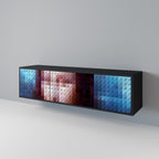 CONSTRUCTIVE ART 3-dörrars TV-bänk i svart finish