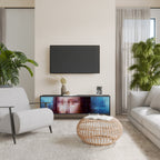 CONSTRUCTIVE ART 3-dörrars TV-bänk i svart finish