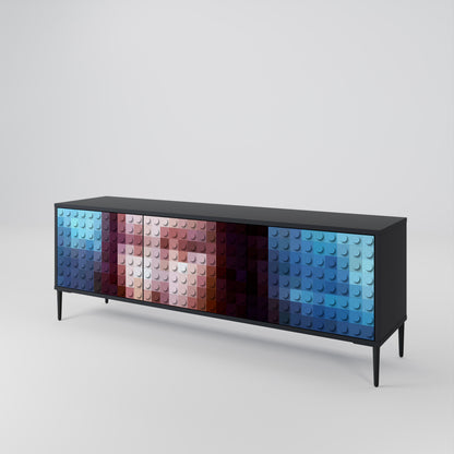 CONSTRUCTIVE ART TV-bänk med 3 dörrar