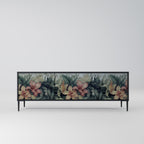 HEAVENLY BLOOM 3-dörrars TV-bänk i svart finish